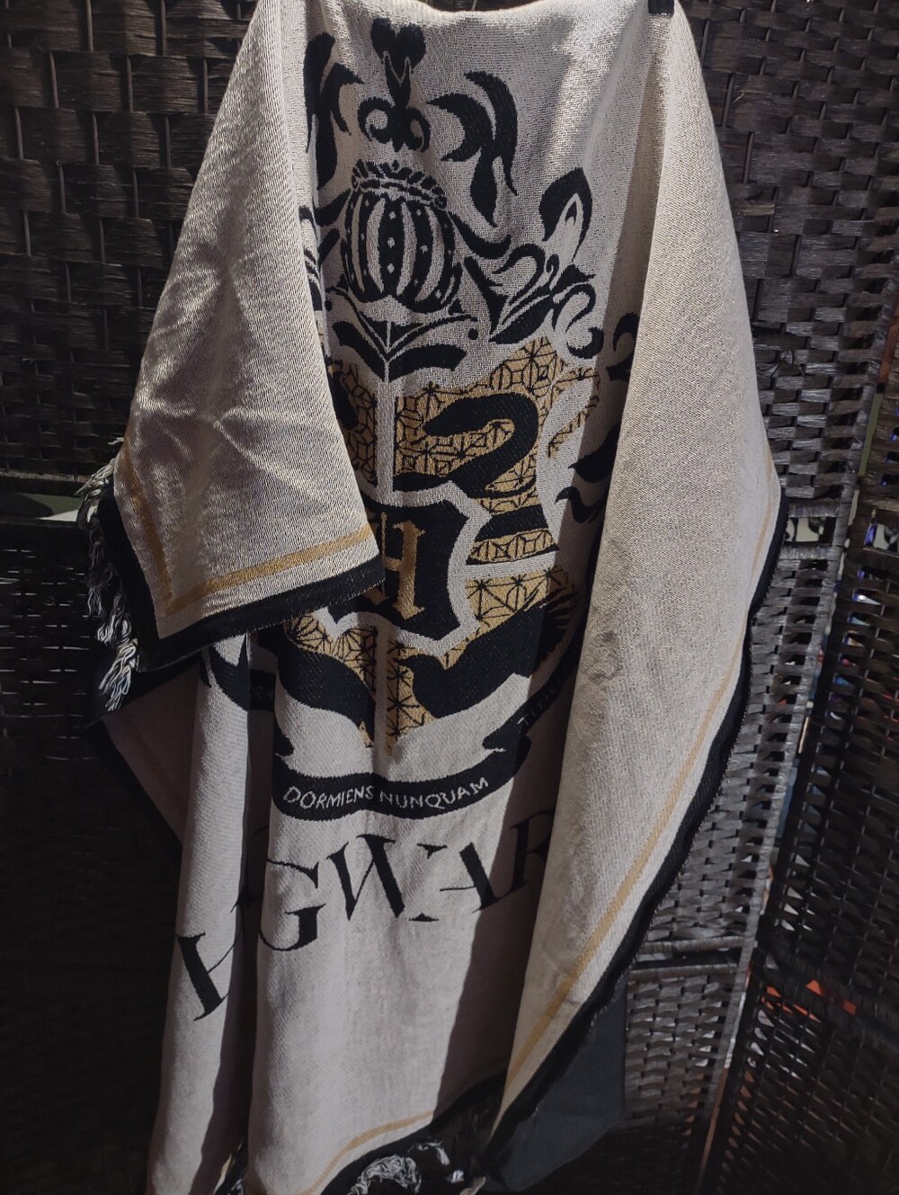 Harry Potter Hogwarts woven throw blanket 48x60 in